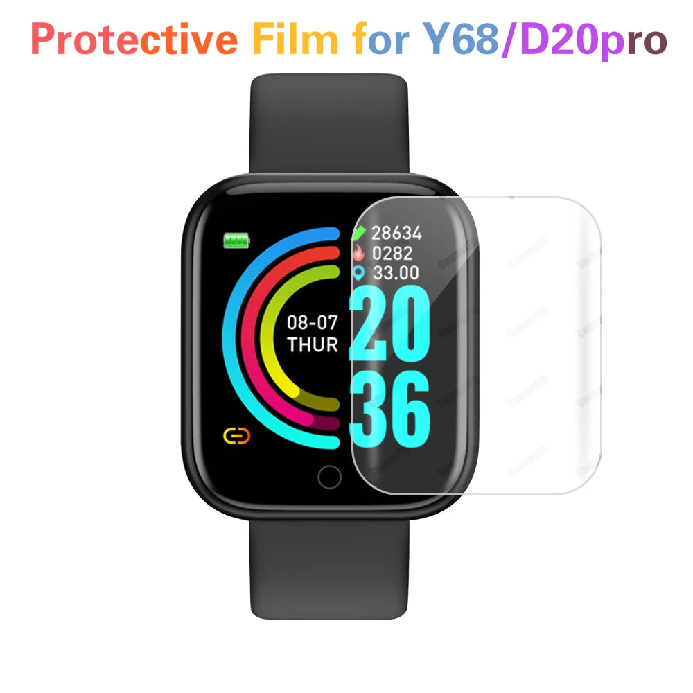 Hydrogel Screen Protector for D20/Y68 Smart Watches - Blitzy Watch 