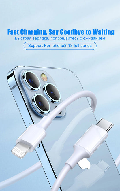 PD 20W Type C Fast Charging Cable for iPhone & iPad - Blitzy Watch 