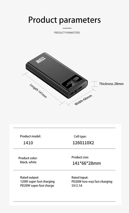 Xiaomi 200,000mAh 120W Super Fast Charging Power Bank - Blitzy Watch 