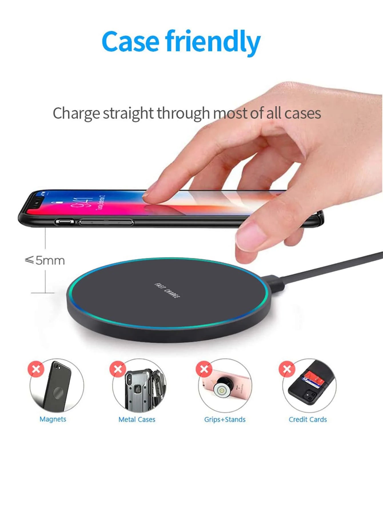 200W Wireless Charger Pad for iPhone & Android - Blitzy Watch 