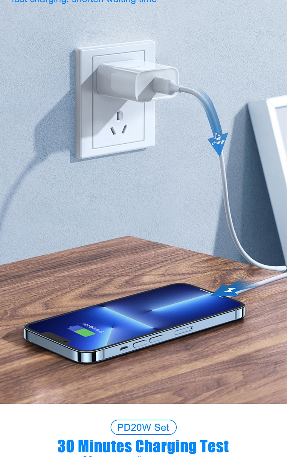 PD 20W Type C Fast Charging Cable for iPhone & iPad - Blitzy Watch 